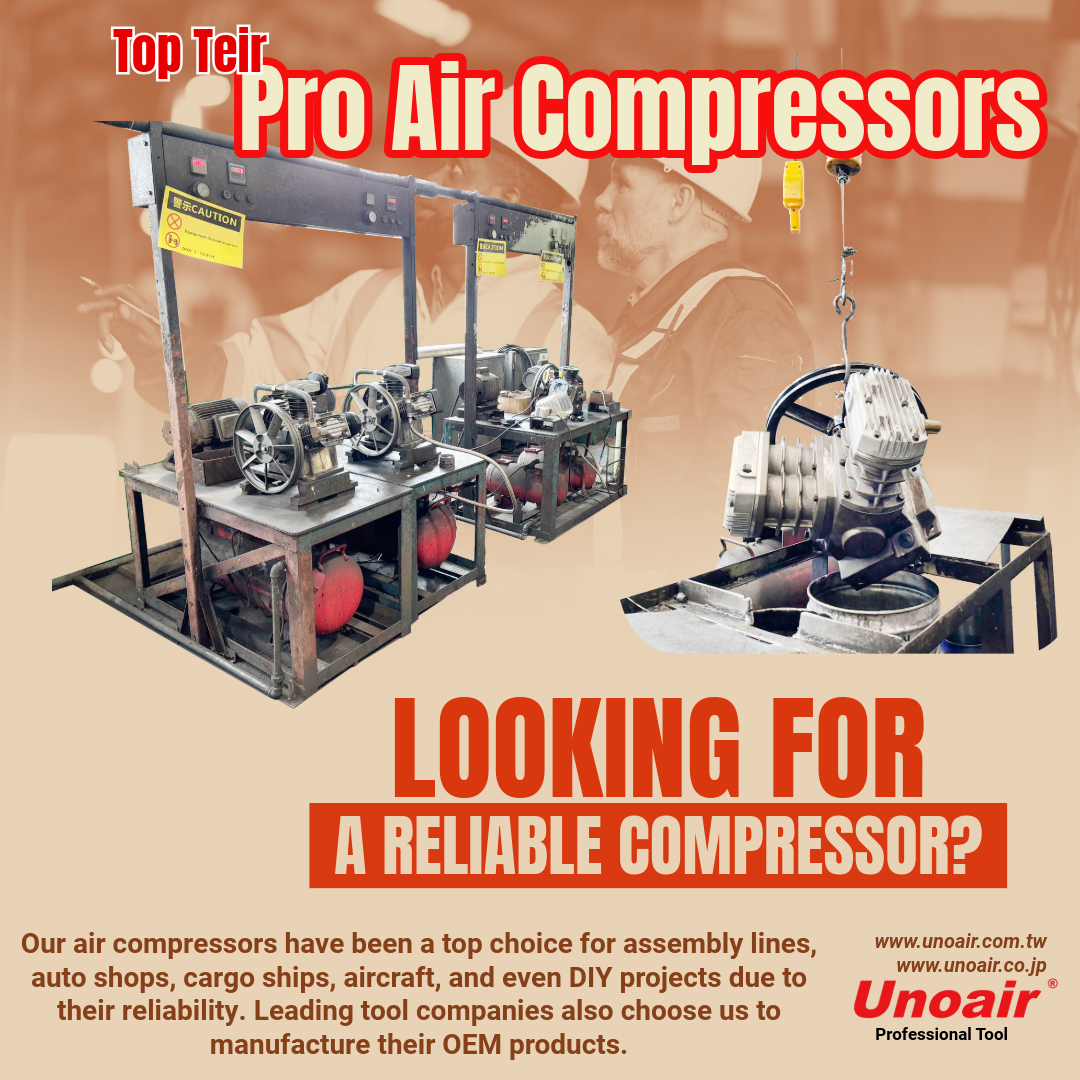 unoair compressor pneumatic tool manufacturer taiwan japan china